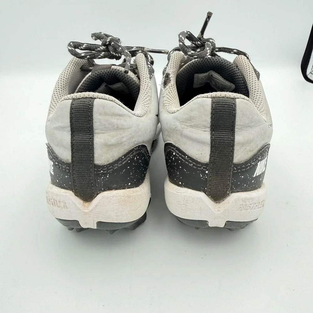 Nike Alpha Huarache 4 Keystone Kid Baseball Cleats Grey BLK DJ6525-005 Size 1.5Y